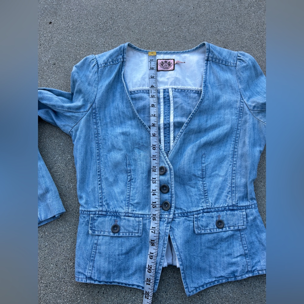 Juicy Couture Women's Blue Denim Jacket Size Small - Picture 6 of 10